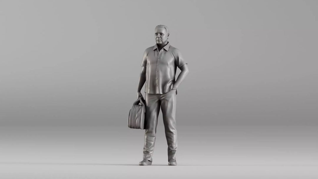 MM1352 Casual Man with Travel Bag