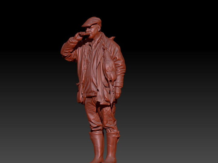 S3Ds0015 Gamekeeper Taking A Nip Figure