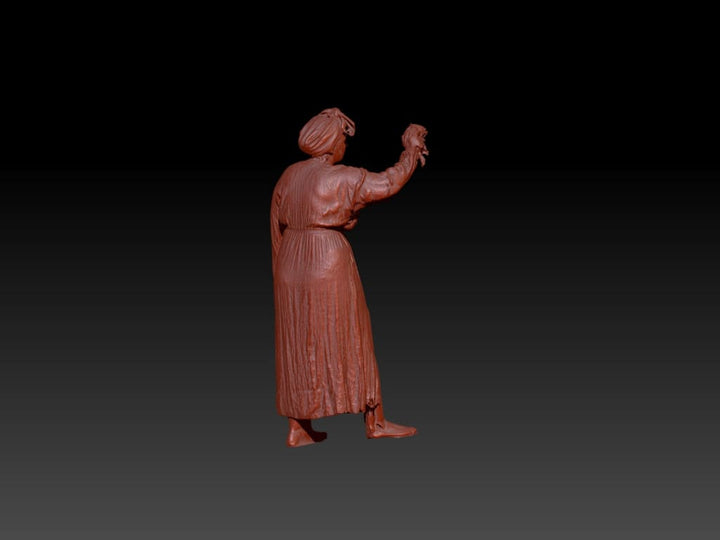 S3Ds0031 Forties Housewife Cleaning Windows Figure