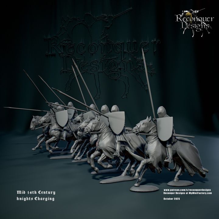 REM0177 Mid 14th c Knights set B Charging