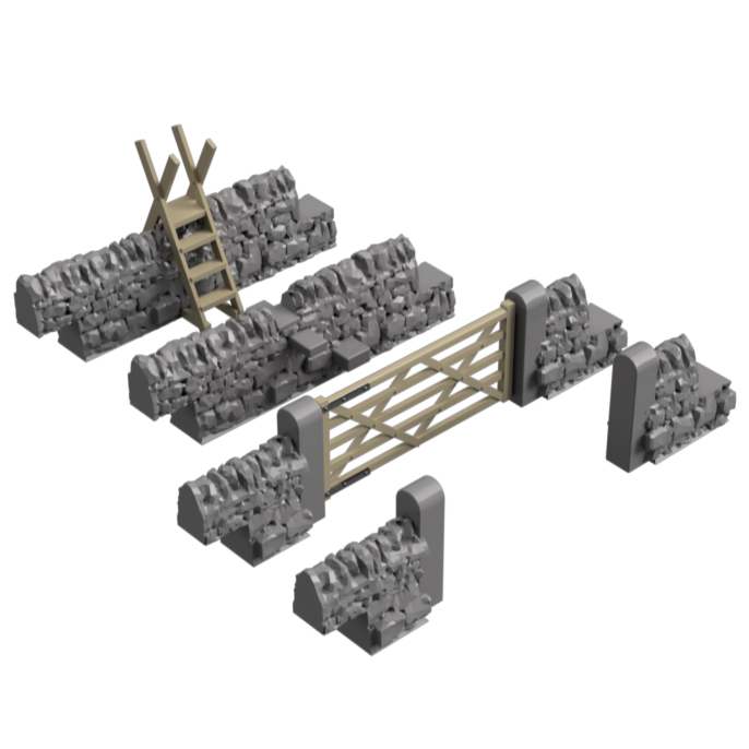 GO303C – Stone Wall Gates & Stiles TT120/3mm Scale