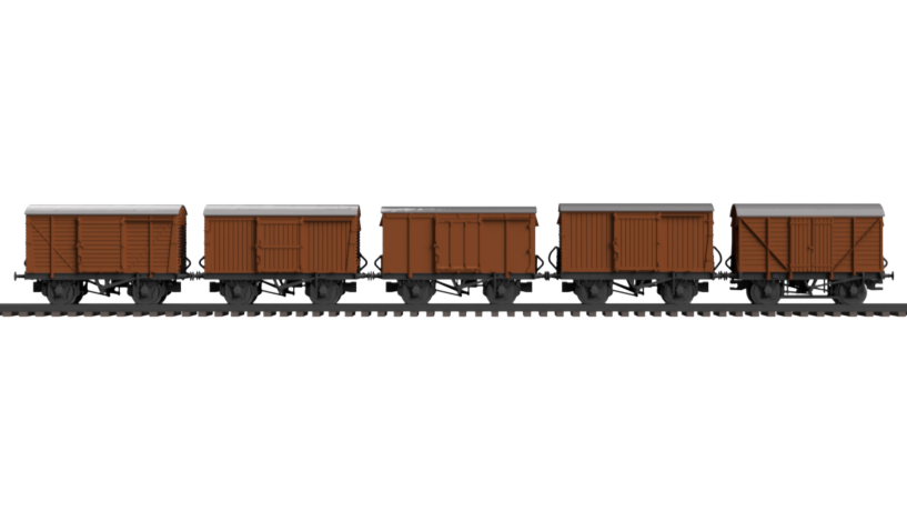 HPC605A – 5x BR 12 Ton Box Van Pack N Scale