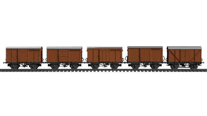 HPC605A – 5x BR 12 Ton Box Van Pack N Scale