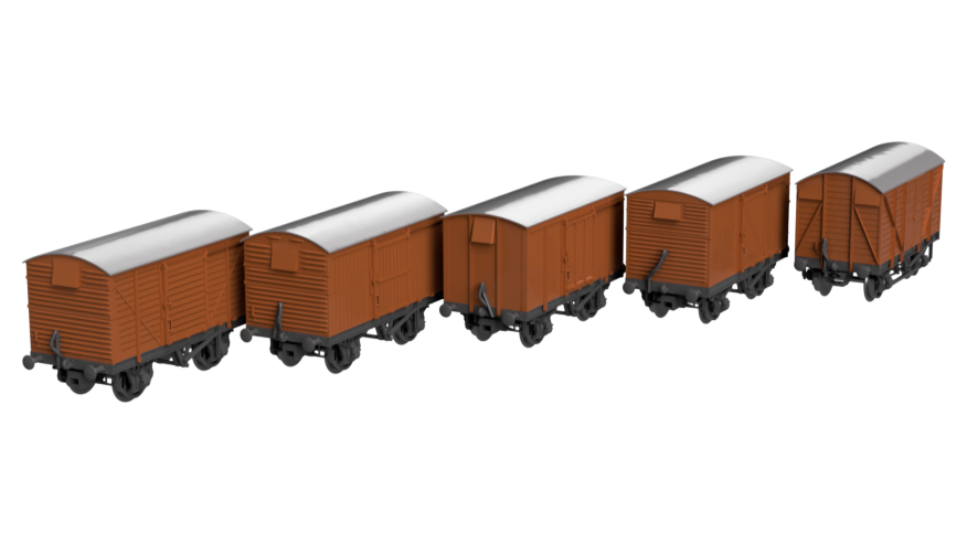 HPC605A – 5x BR 12 Ton Box Van Pack N Scale