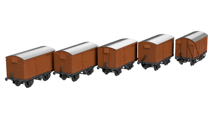 HPC605A – 5x BR 12 Ton Box Van Pack N Scale