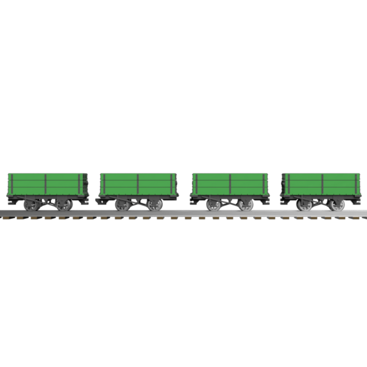 FP757G – GVT 3 Plank Drop Sided Wagon OO9 Gauge