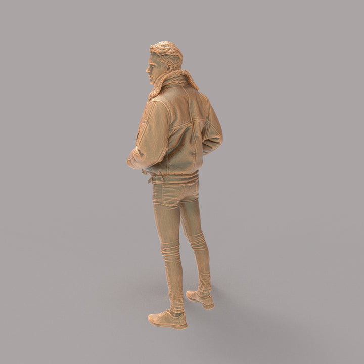 MM500 Young Smart Male Teenager in Winter Coat