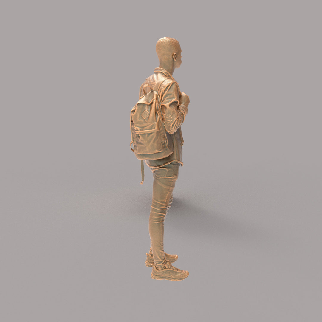 MM503 Young Smart Male Teenager with Bag