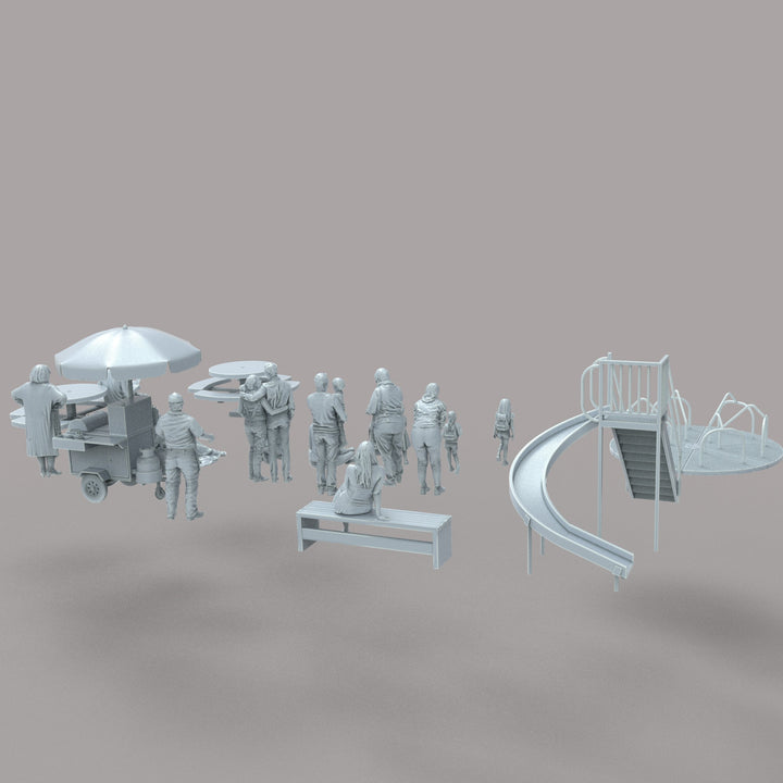 MM1211 Family Park Scene