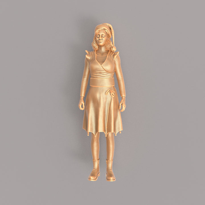 MM581 Female Figure Dressed as Christmas Elf
