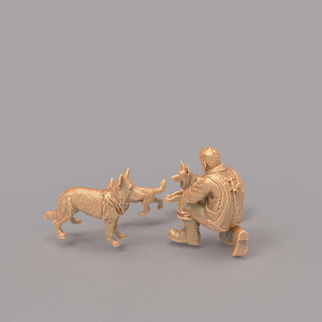 MM1387 Farmer and German Sheperd Dogs