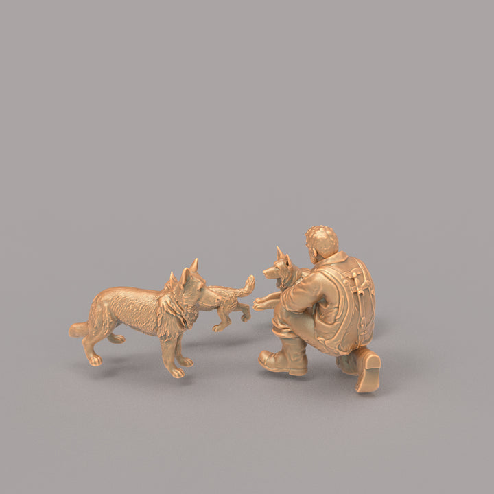 MM1387 Farmer and German Sheperd Dogs