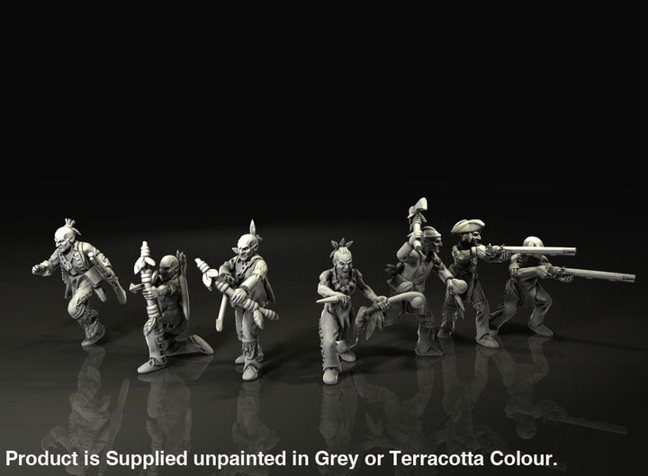 BCM006 French indian war native american warriors 28mm Figure