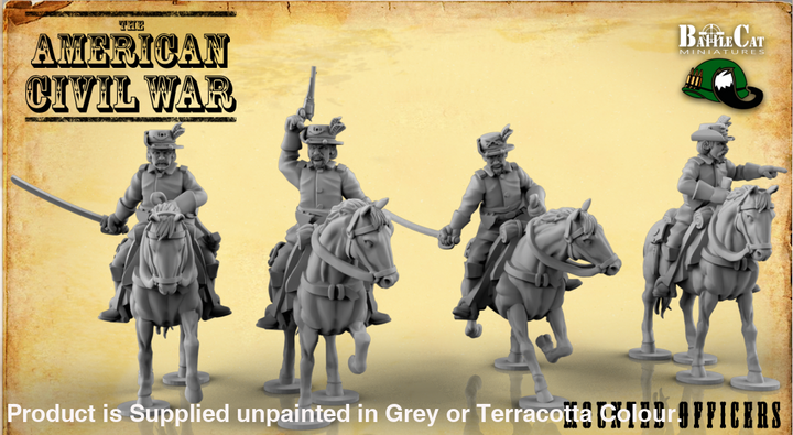 BCM029 ACW Union Mounted Officers 28mm Figure