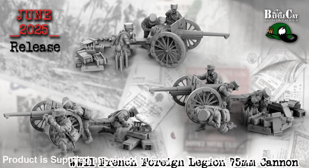 BCM038 WWII French Foreign Legion 75mm Artillery 28mm Figure