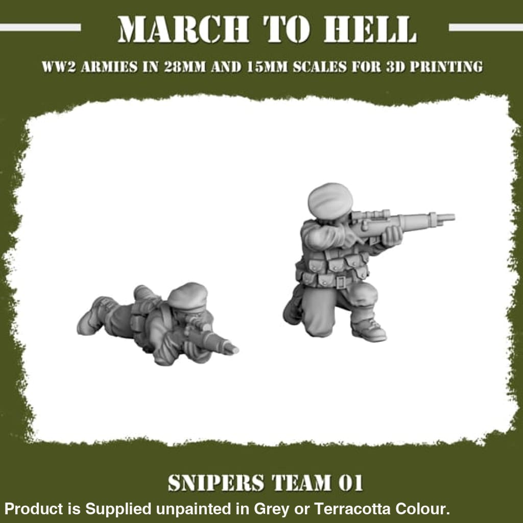 British Army Gb Sniper Team Figure