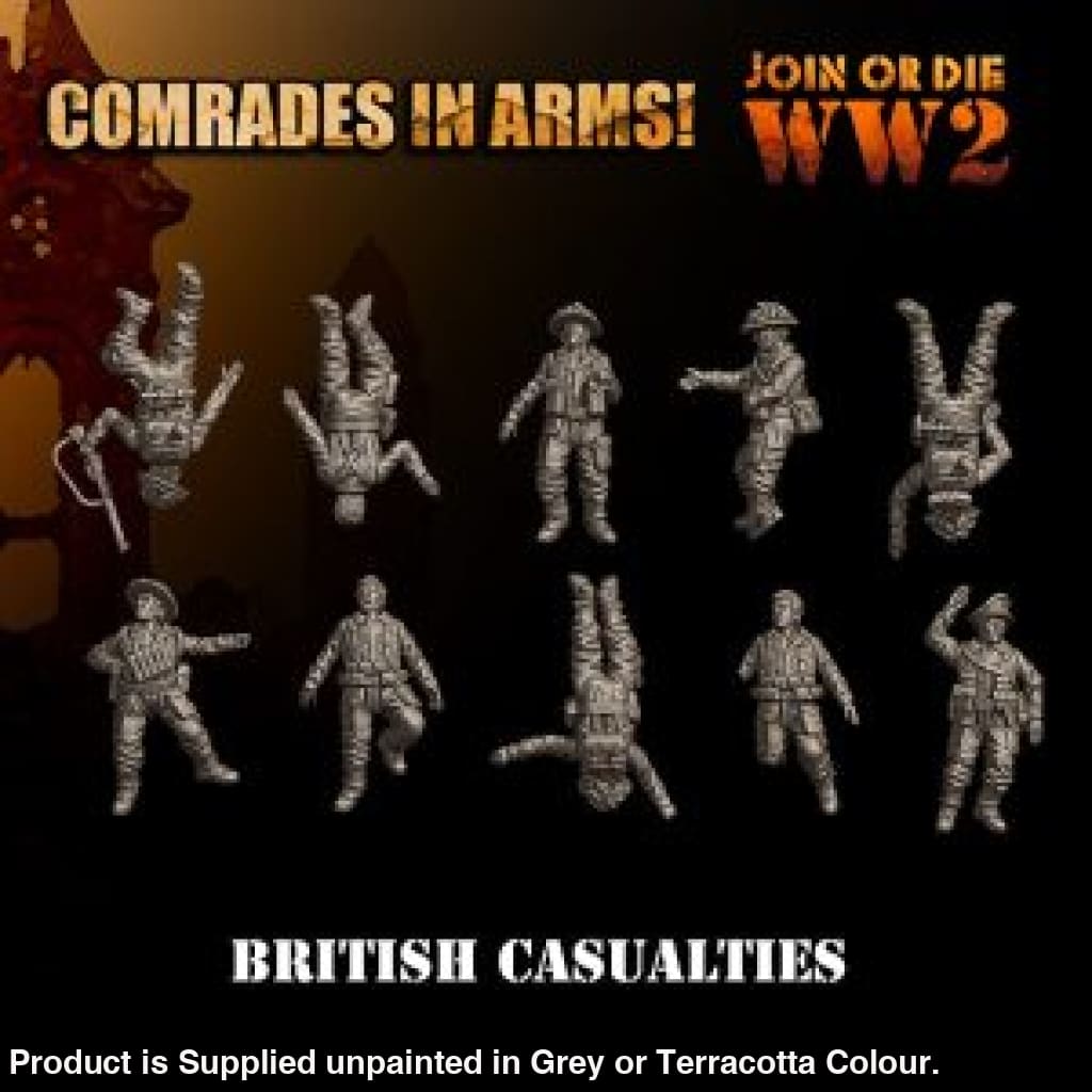 Comrades in Arms British Army Casualties 28mm 1:56 Figure