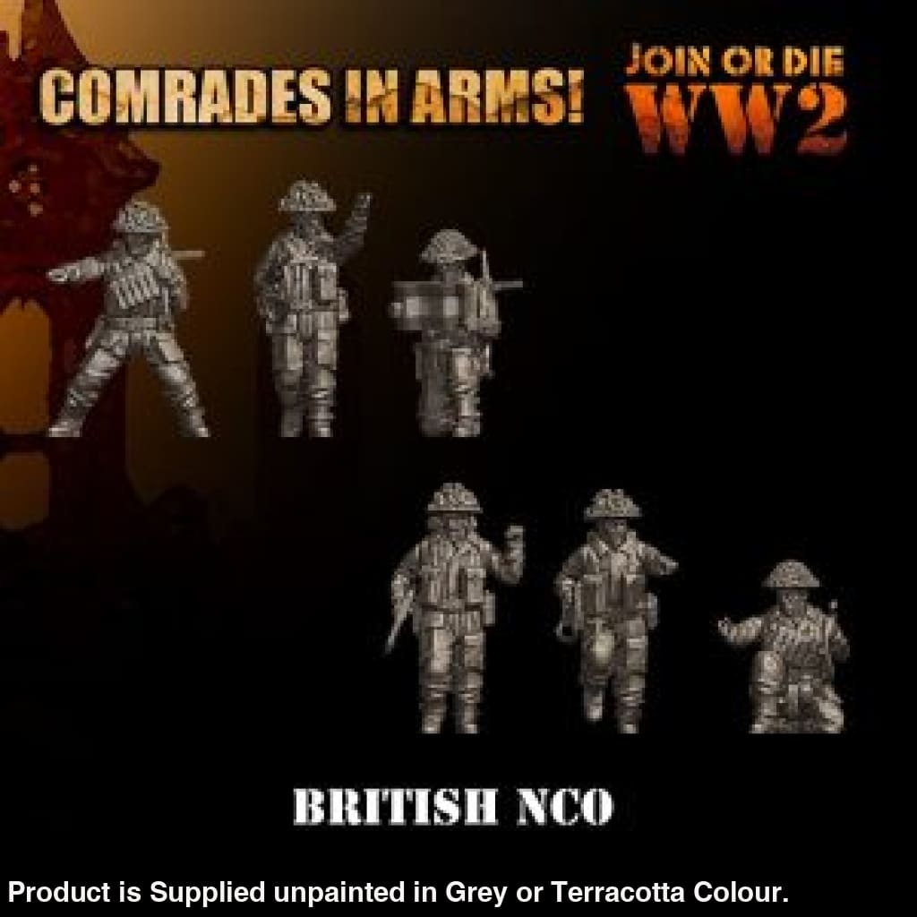 Comrades in Arms British Army NCO’s 28mm 1:56 Figure