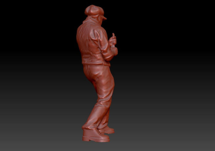 Dsp165 Male Hat And Neck Tie Figure