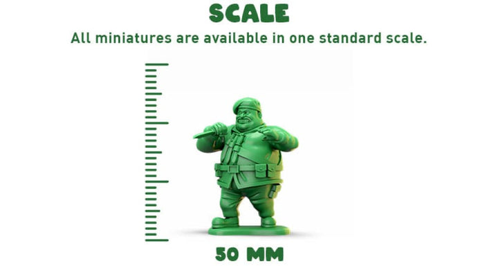 Fat Army - Captain Hat Please leave notes on order for the one or ones you want 0.99 each Figure