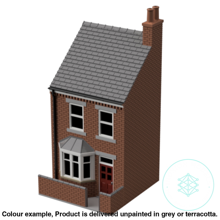 Fm010D – Low Relief Terrace House Oo/Ho Scale Oo Building