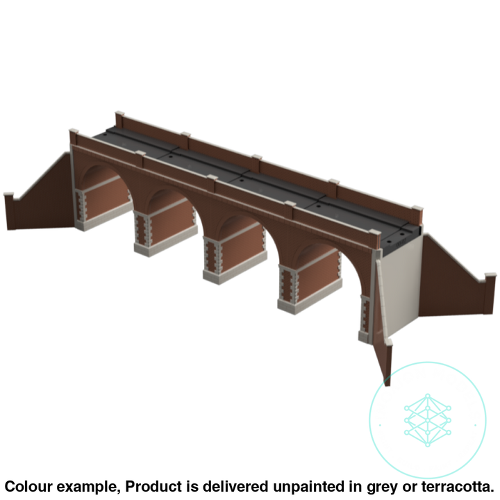 Fm910 – Single Track Brick Viaduct Oo Scale Building