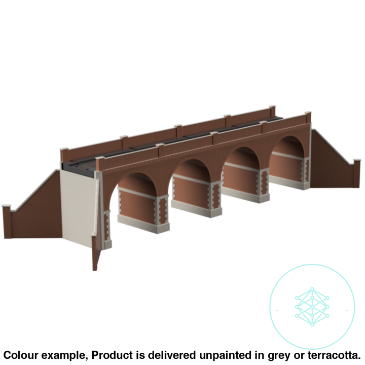 Fm910 – Single Track Brick Viaduct Oo Scale Building