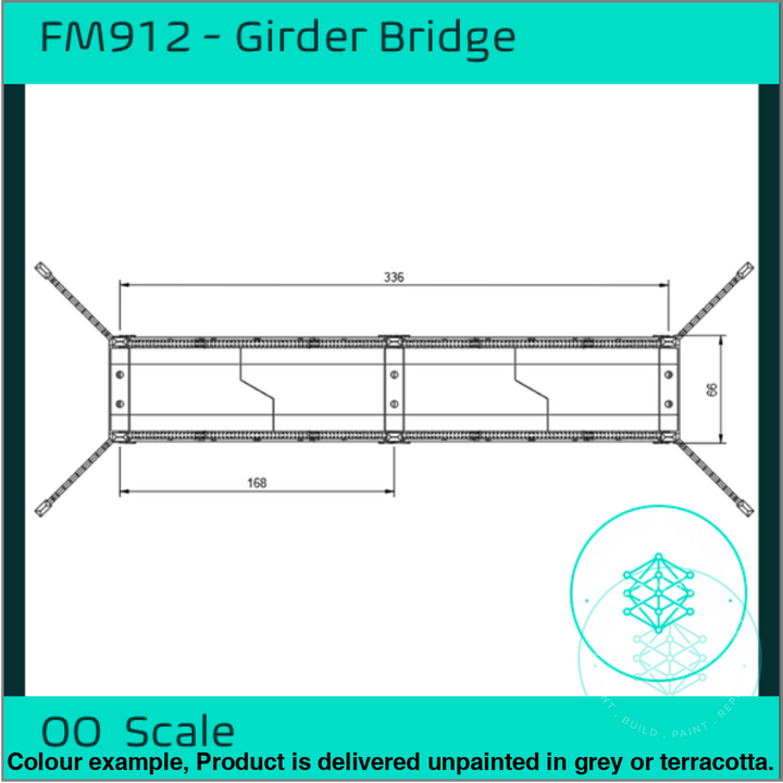 Fm912 – Single Track Girder Bridge Oo Scale Building
