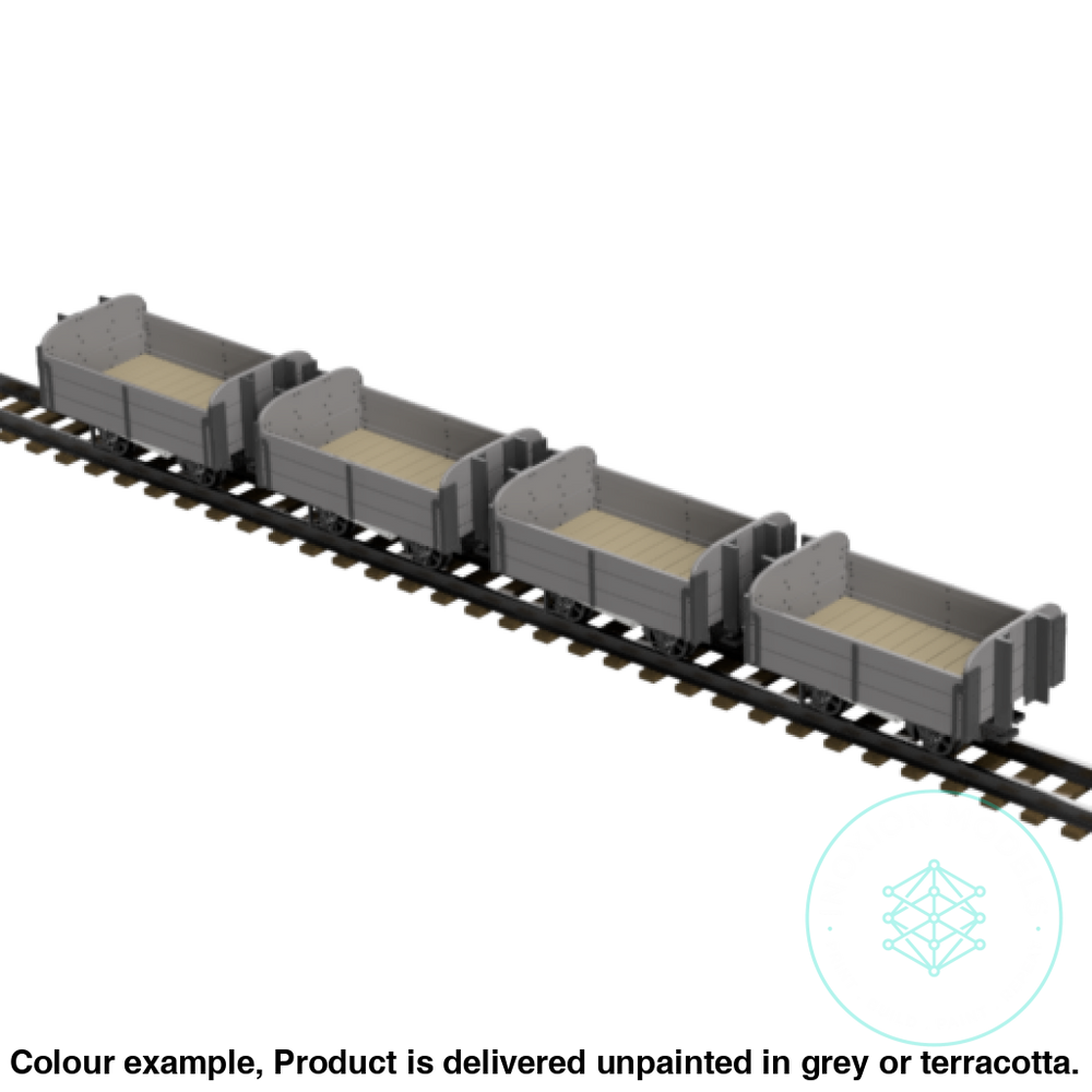 Fpc753A – 4X Light Railway Wagon Pack Oo9 Gauge Oo Scale Rolling Stock