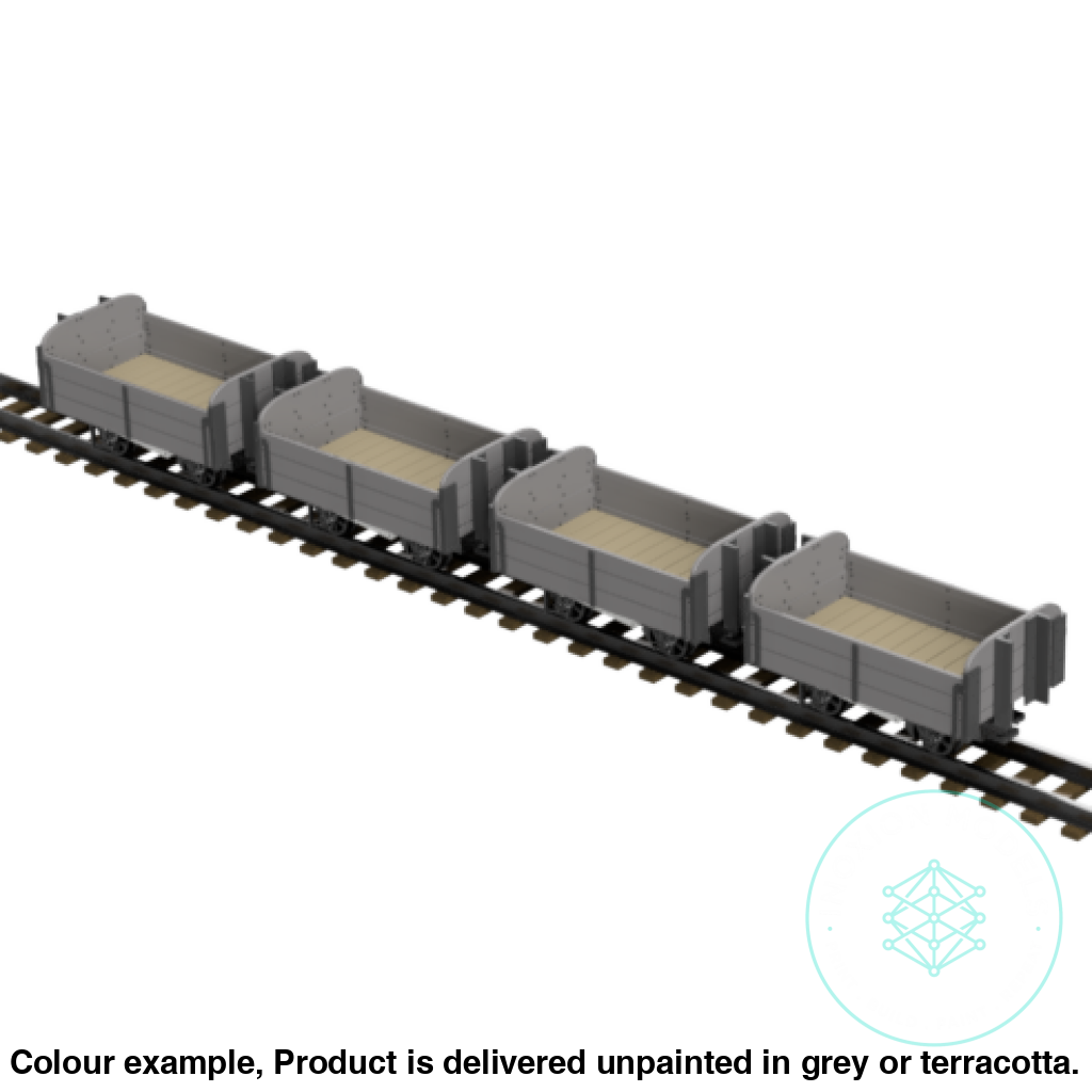 Fpc753A – 4X Light Railway Wagon Pack Oo9 Gauge Oo Scale Rolling Stock