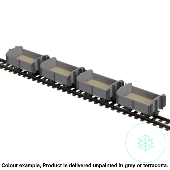 Fpc753A – 4X Light Railway Wagon Pack Oo9 Gauge Oo Scale Rolling Stock