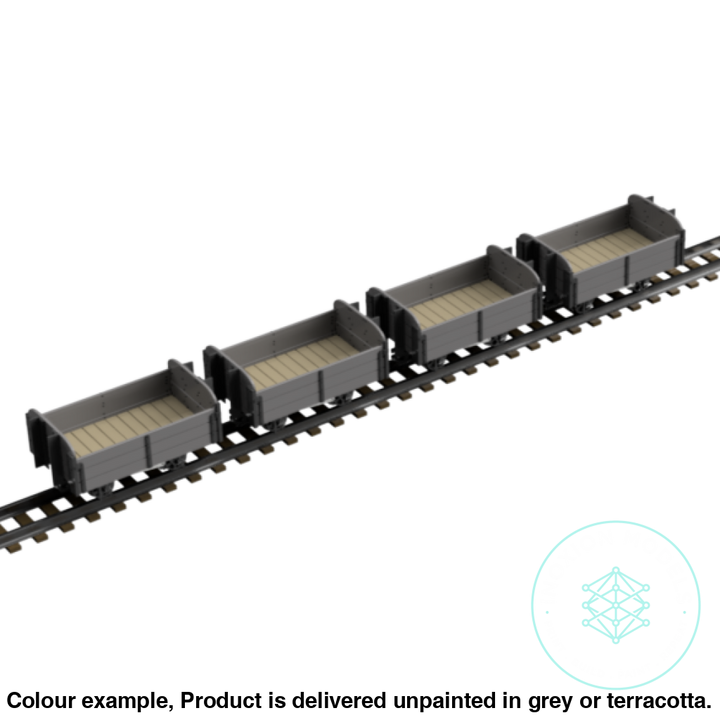 Fpc753A – 4X Light Railway Wagon Pack Oo9 Gauge Oo Scale Rolling Stock
