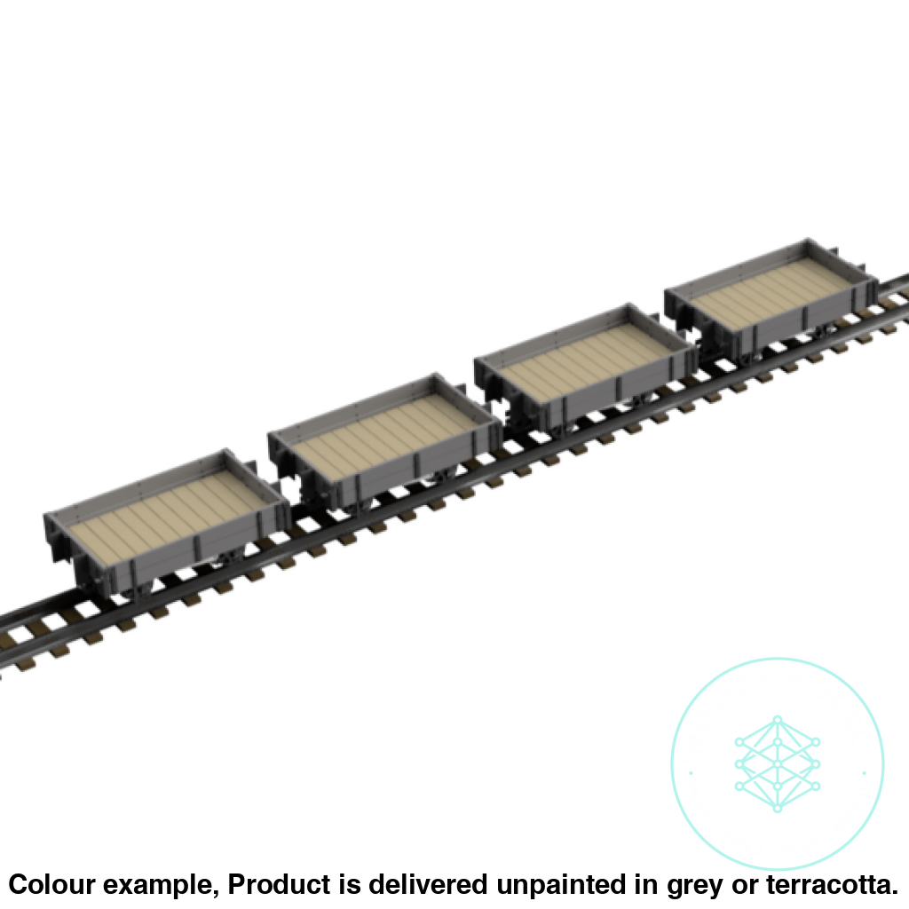 Fpc753B – 4X Light Railway Wagon Pack Oo9 Gauge Oo Scale Rolling Stock