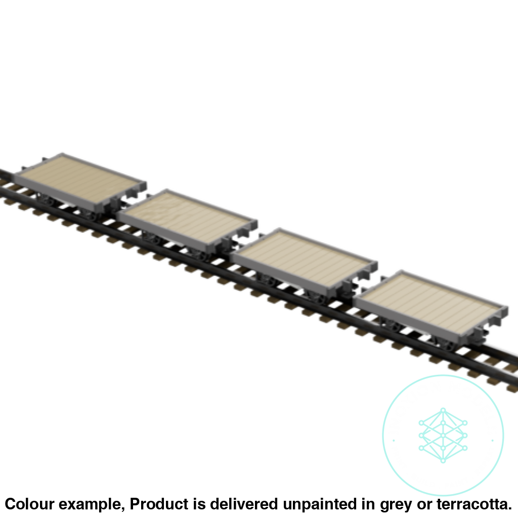 Fpc753C – 4X Light Railway Wagon Pack Oo9 Gauge Oo Scale Rolling Stock