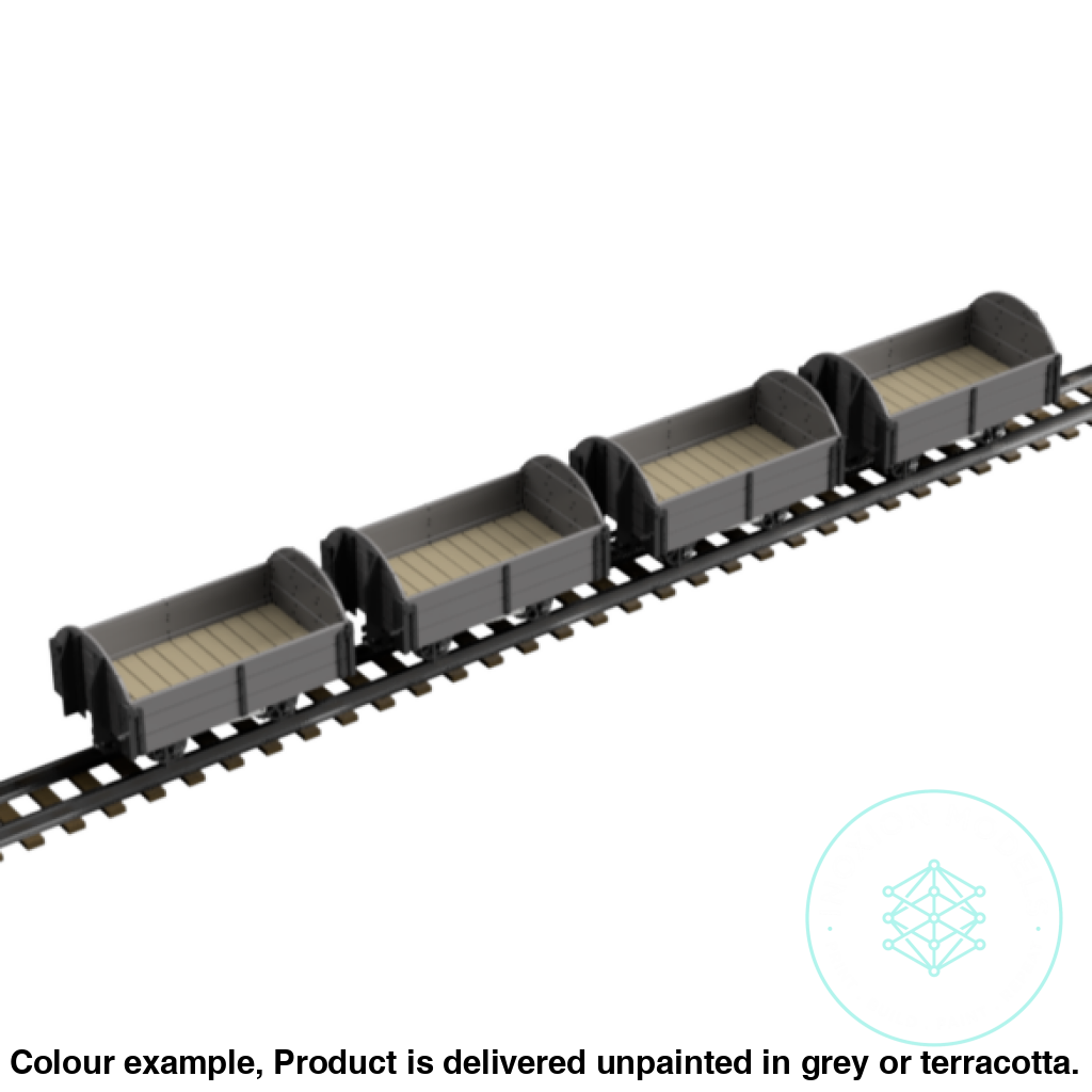 Fpc753D – 4X Light Railway Wagon Pack Oo9 Gauge Oo Scale Rolling Stock