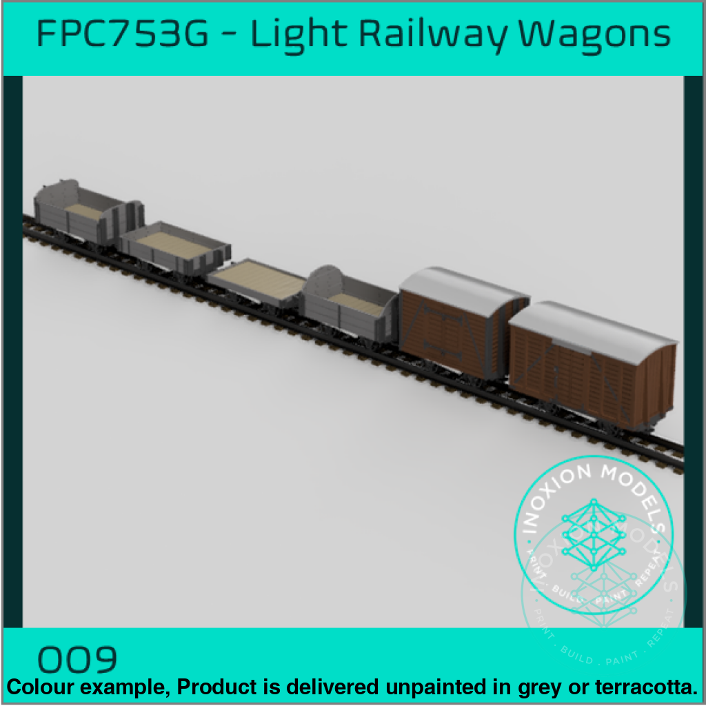Fpc753G – 6X Light Railway Wagon Pack Oo9 Gauge Oo Scale Rolling Stock
