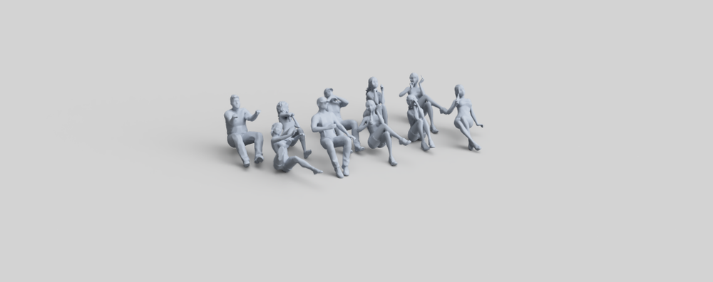 Fr037 Sitting Figure Pack 8