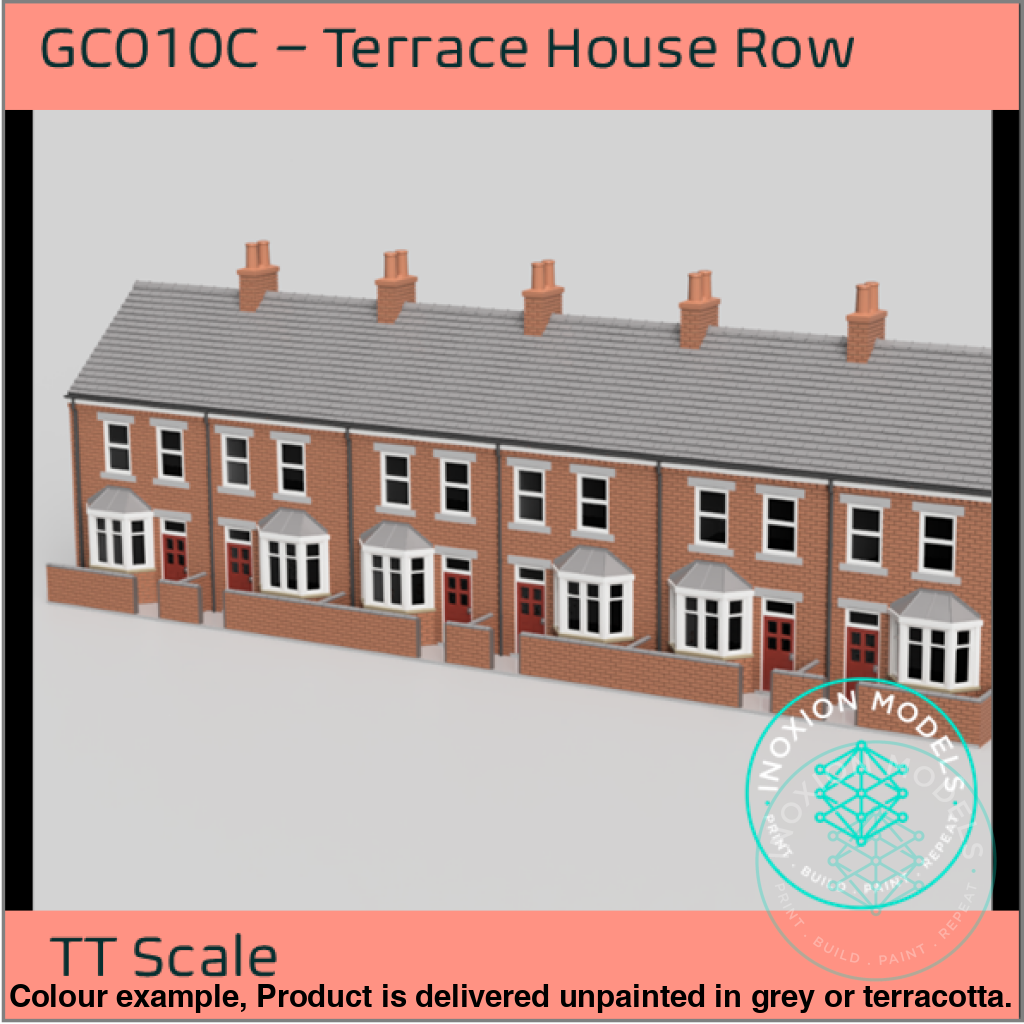 Gc010C – 6X Low Relief Terrace House Pack Tt120/3Mm Scale Tt Building