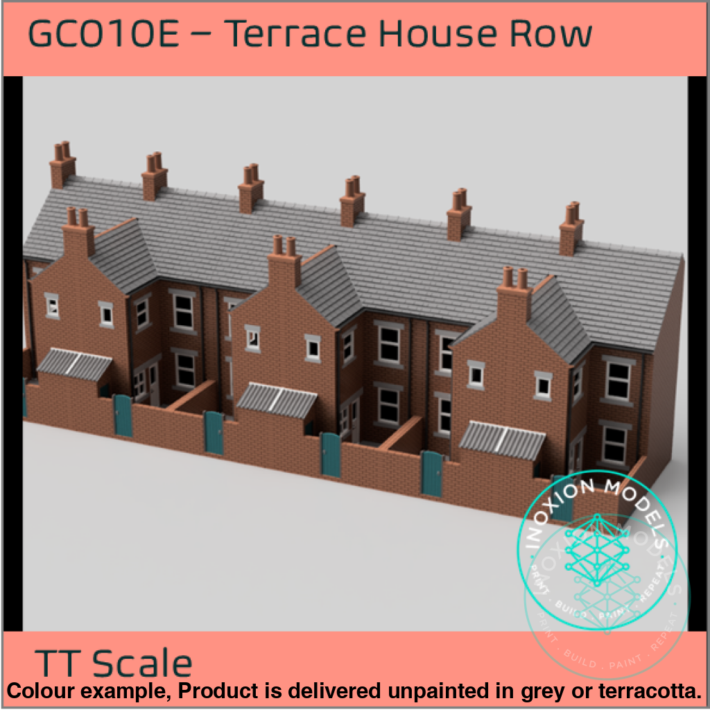 Gc010E – 6X Low Relief Terrace House Pack Tt120/3Mm Scale Tt Building