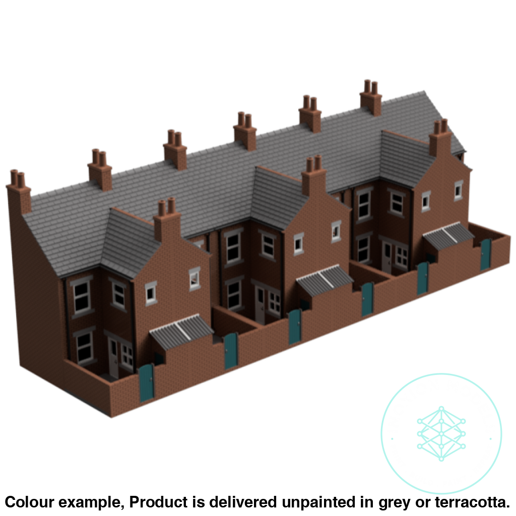 Gc010E – 6X Low Relief Terrace House Pack Tt120/3Mm Scale Tt Building