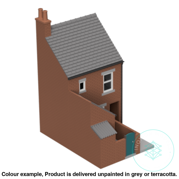 Gm008E – Low Relief Terrace House W Close Tt120/3Mm Scale Tt Building