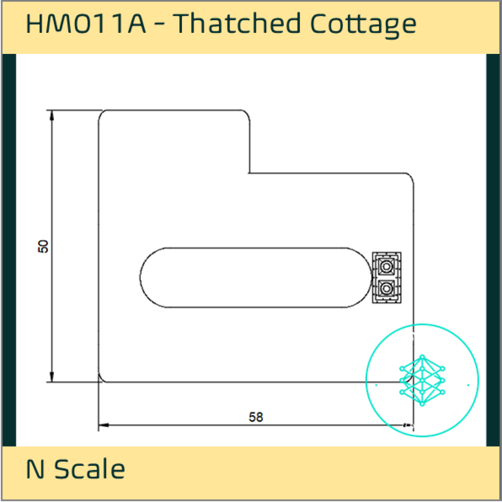 HM011A – Thatched Cottage N Scale N Scale Building