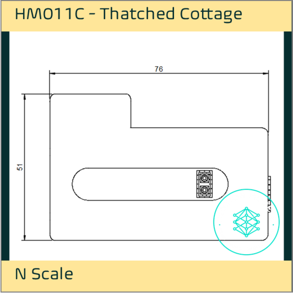 HM011C – Thatched Cottage N Scale N Scale Building