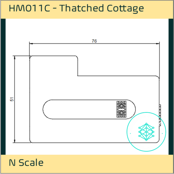 HM011C – Thatched Cottage N Scale N Scale Building