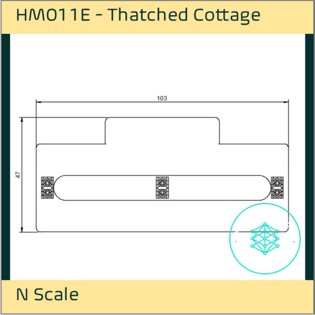 HM011E – Thatched Cottage N Scale N Scale Building