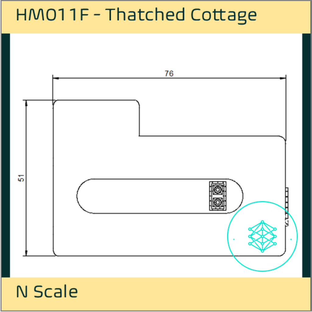 HM011F – Thatched Cottage N Scale N Scale Building