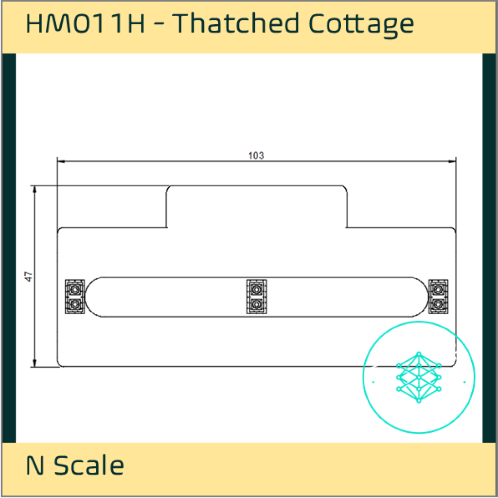 HM011H – Thatched Cottage N Scale N Scale Building