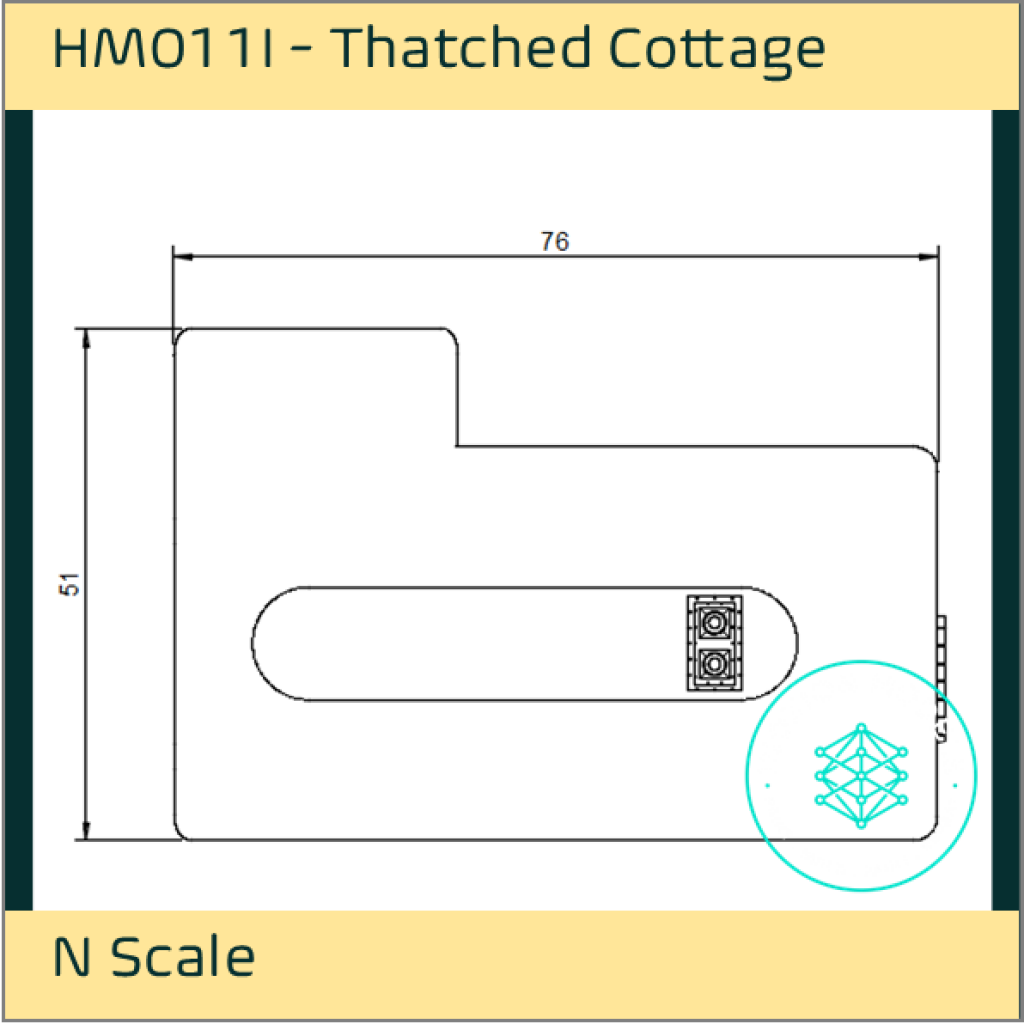 HM011I – Thatched Cottage N Scale N Scale Building