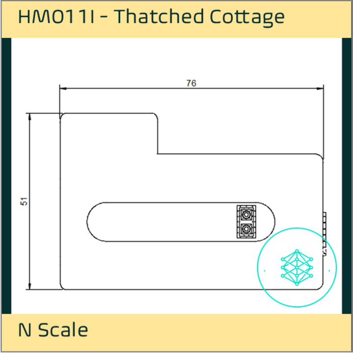 HM011I – Thatched Cottage N Scale N Scale Building