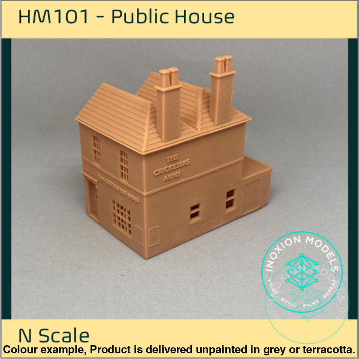 Hm101 – Pub/Hotel N Scale Building